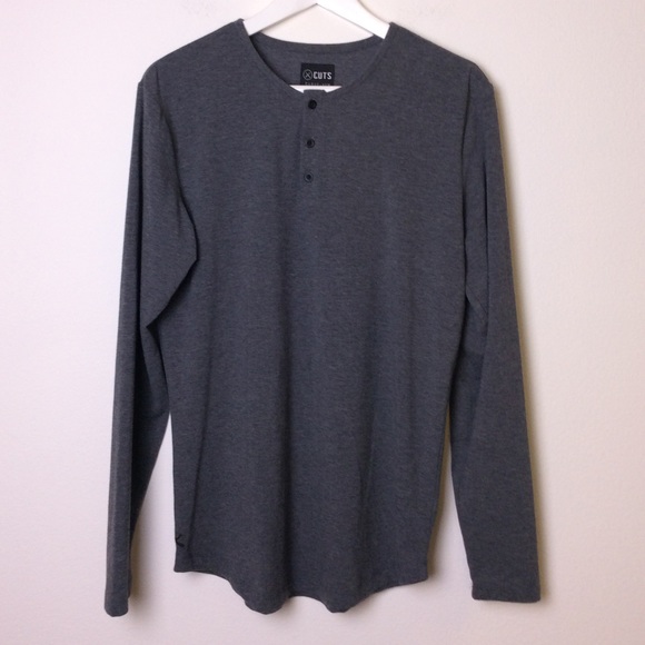 X Cuts - Curve Hem Henley - Picture 2 of 5